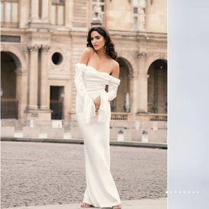 COPY - Meshki - GISELLE - Off Shoulder Cowl Neck Maxi Dress - White